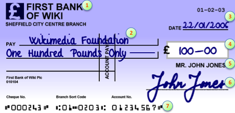 british cheque annotated - how to write a cheque 